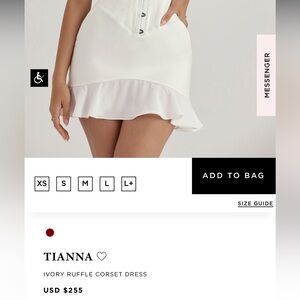 House Of Cb white dress Tianna